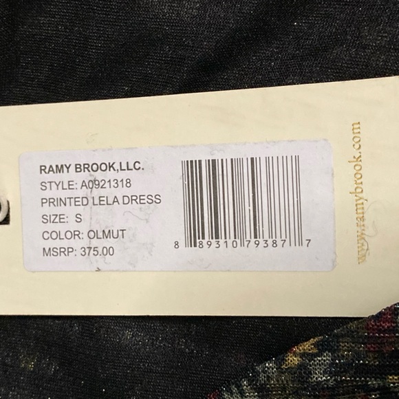 NWT Ramy Brook Lela Olive Multi Print Mini Dress - Sz S - Picture 7 of 9
